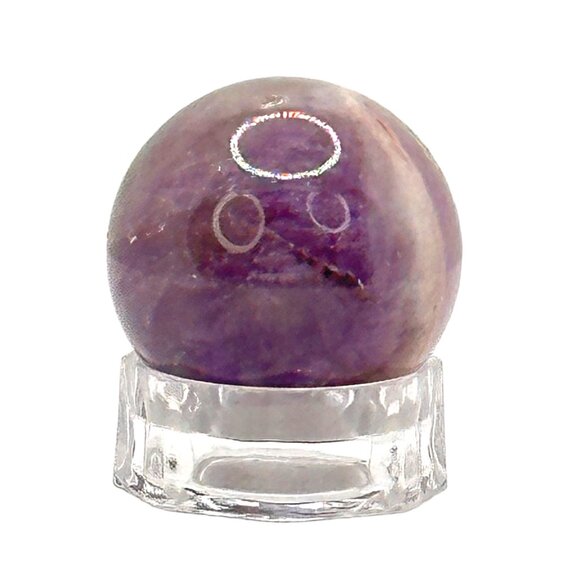 Natural Amethyst Crystal Sphere With Stand  Healing Stone Chakra Balancing NWOT - Picture 1 of 5